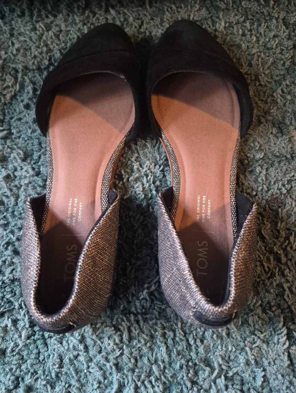 Toms Jutti D'Orsay Flats Gray Black Size 9.5 - Picture 8 of 13